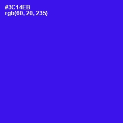 #3C14EB - Blue Color Image