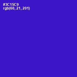 #3C15C9 - Dark Blue Color Image