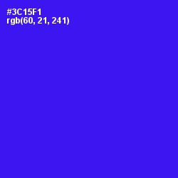 #3C15F1 - Blue Color Image