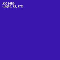 #3C16B0 - Blue Gem Color Image