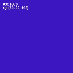 #3C16C0 - Dark Blue Color Image