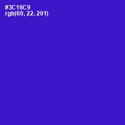 #3C16C9 - Dark Blue Color Image