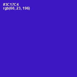 #3C17C4 - Dark Blue Color Image