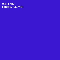 #3C17D2 - Dark Blue Color Image