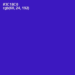 #3C18C0 - Dark Blue Color Image