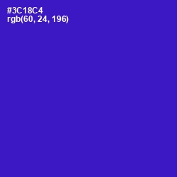 #3C18C4 - Dark Blue Color Image