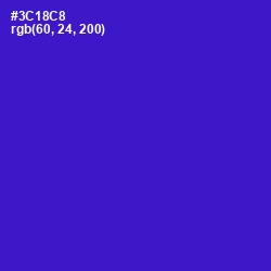 #3C18C8 - Dark Blue Color Image