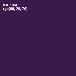 #3C194C - Grape Color Image