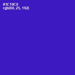 #3C19C0 - Dark Blue Color Image