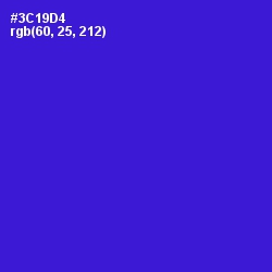 #3C19D4 - Dark Blue Color Image