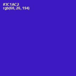 #3C1AC2 - Dark Blue Color Image