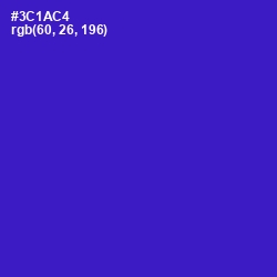 #3C1AC4 - Dark Blue Color Image