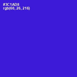 #3C1AD8 - Dark Blue Color Image