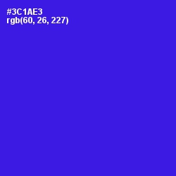 #3C1AE3 - Dark Blue Color Image