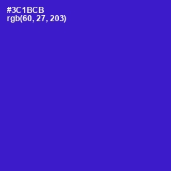 #3C1BCB - Dark Blue Color Image