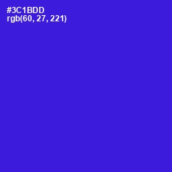 #3C1BDD - Dark Blue Color Image
