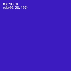 #3C1CC0 - Dark Blue Color Image