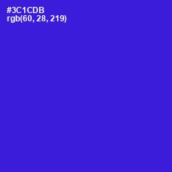 #3C1CDB - Dark Blue Color Image