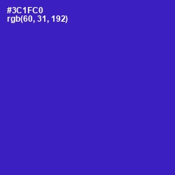 #3C1FC0 - Dark Blue Color Image