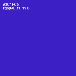 #3C1FC5 - Dark Blue Color Image