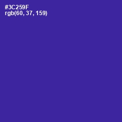 #3C259F - Jacksons Purple Color Image