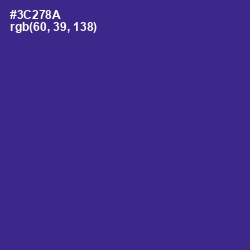 #3C278A - Jacksons Purple Color Image