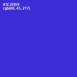 #3C2DD9 - Dark Blue Color Image