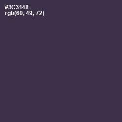 #3C3148 - Tuna Color Image