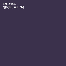 #3C314C - Ship Gray Color Image