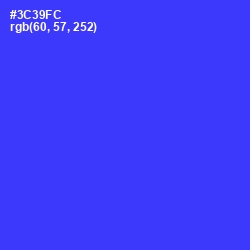 #3C39FC - Blue Color Image