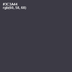 #3C3A44 - Ship Gray Color Image