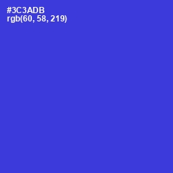 #3C3ADB - Dark Blue Color Image