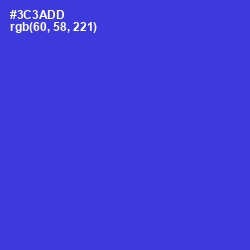 #3C3ADD - Dark Blue Color Image