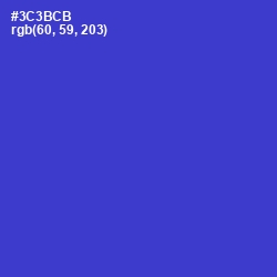 #3C3BCB - Dark Blue Color Image