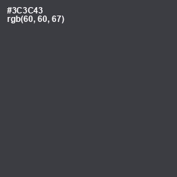 #3C3C43 - Ship Gray Color Image