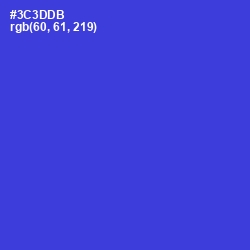 #3C3DDB - Dark Blue Color Image