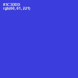 #3C3DDD - Dark Blue Color Image