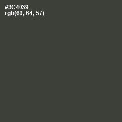 #3C4039 - Lunar Green Color Image