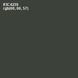 #3C4239 - Lunar Green Color Image