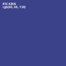 #3C428A - Chambray Color Image