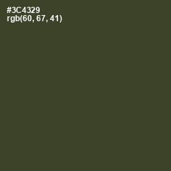 #3C4329 - Lunar Green Color Image