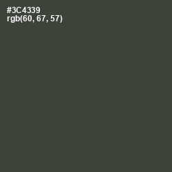 #3C4339 - Lunar Green Color Image