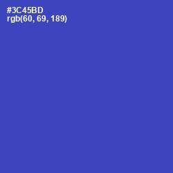 #3C45BD - Cerulean Blue Color Image