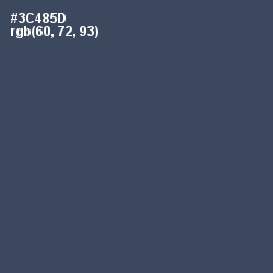 #3C485D - Oxford Blue Color Image