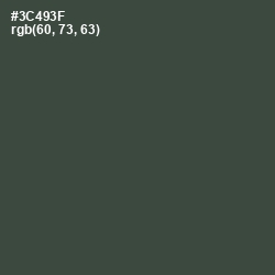 #3C493F - Lunar Green Color Image