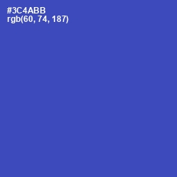 #3C4ABB - Cerulean Blue Color Image