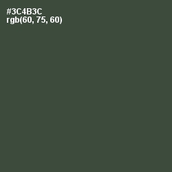 #3C4B3C - Lunar Green Color Image