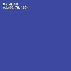 #3C4BA0 - Azure Color Image