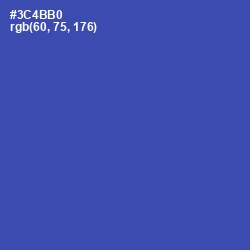 #3C4BB0 - Cerulean Blue Color Image
