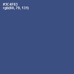 #3C4F83 - Chambray Color Image